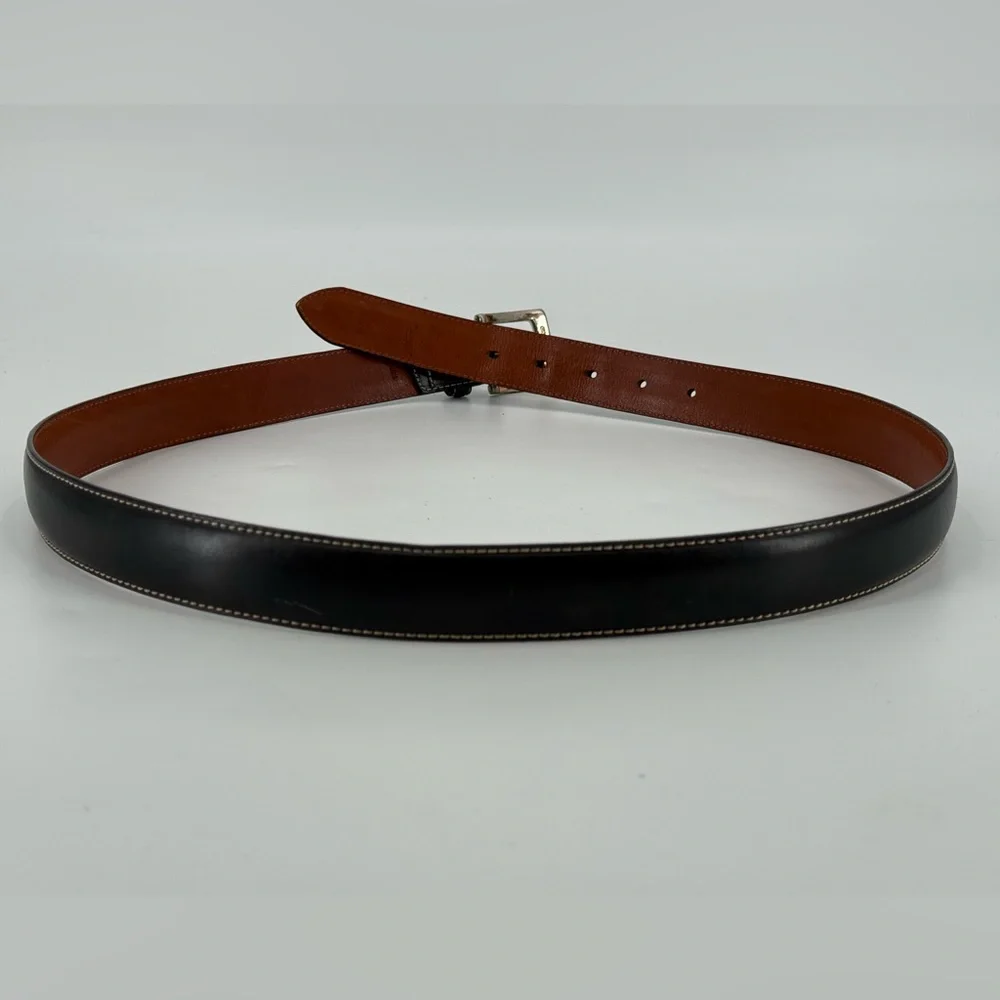 Grant Thomas Black Leather Men’s Contemporary‎ Belt 38